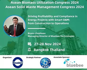 Bluebee Tech brings Smart O&M to the Asean Biomass & Solid Waste Management Congress 2024 in Bangkok, Nov 27-28